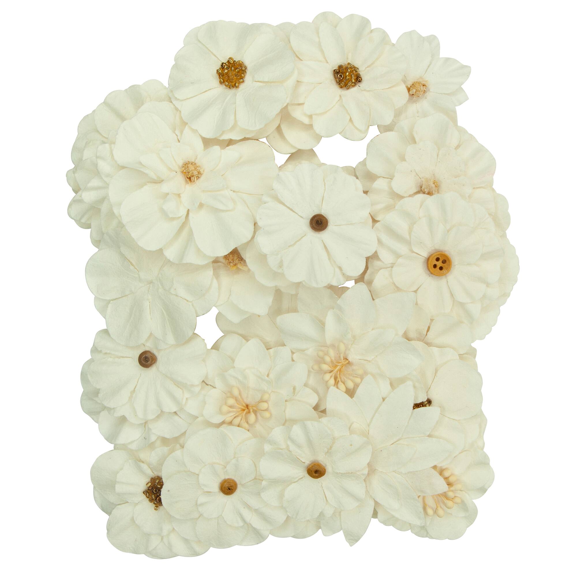 White Paper Flower Embellishments By Recollections™